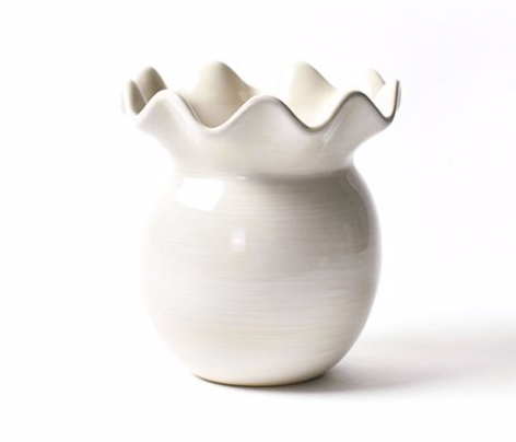Coton Colors Signature White Ruffle Vase