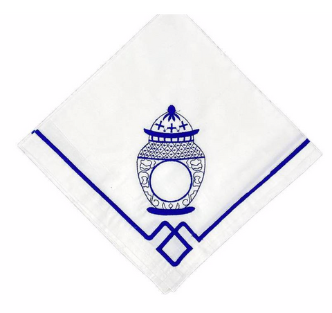 Monogram Jar Embroidery Napkins Blue and White Set of 4